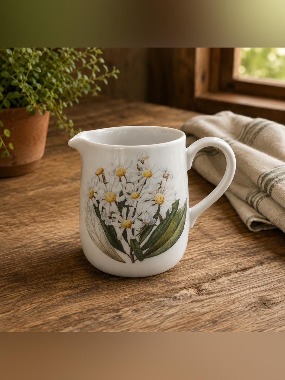 Vintage Corning Ware Creamer Dish w/Floral Design.